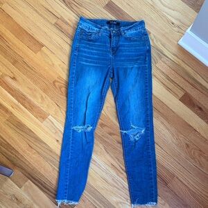 Wax Jean Women's Blue Ripped Skinny Jeans